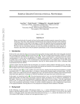 Simple Graph Convolutional Networks