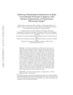 Enforcing Morphological Information in Fully Convolutional Networks to
  Improve Cell Instance Segmentation in Fluorescence Microscopy Images