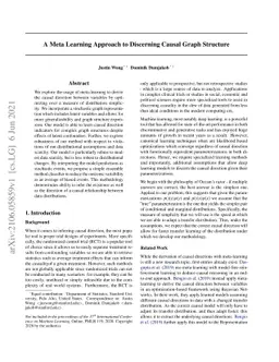 A Meta Learning Approach to Discerning Causal Graph Structure