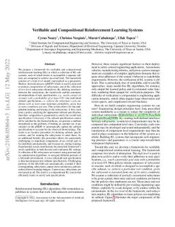 Verifiable and Compositional Reinforcement Learning Systems