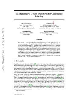 Interferometric Graph Transform for Community Labeling