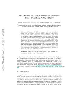 Data Fusion for Deep Learning on Transport Mode Detection: A Case Study