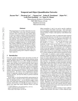 Temporal and Object Quantification Networks