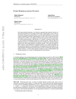 Fair Normalizing Flows