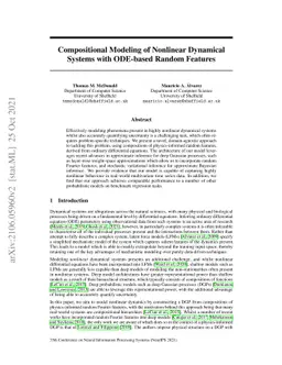 Compositional Modeling of Nonlinear Dynamical Systems with ODE-based
  Random Features