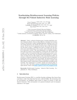 Synthesising Reinforcement Learning Policies through Set-Valued
  Inductive Rule Learning