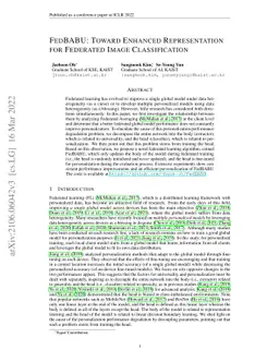 FedBABU: Towards Enhanced Representation for Federated Image
  Classification