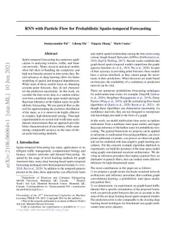 RNN with Particle Flow for Probabilistic Spatio-temporal Forecasting