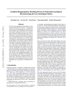 Gradient Disaggregation: Breaking Privacy in Federated Learning by
  Reconstructing the User Participant Matrix