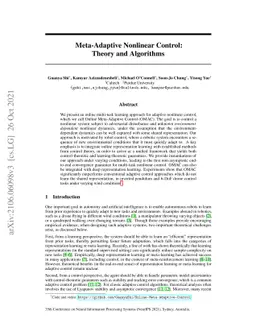 Meta-Adaptive Nonlinear Control: Theory and Algorithms