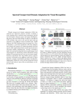Spectral Unsupervised Domain Adaptation for Visual Recognition