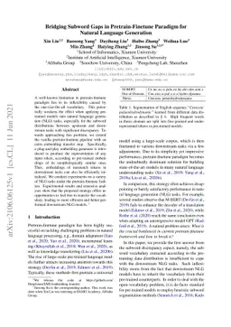 Bridging Subword Gaps in Pretrain-Finetune Paradigm for Natural Language
  Generation