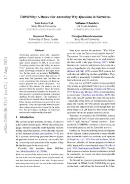 TellMeWhy: A Dataset for Answering Why-Questions in Narratives