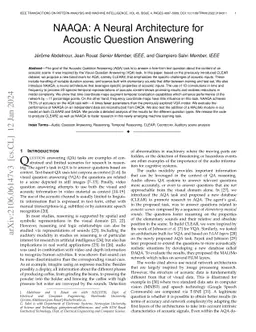 NAAQA: A Neural Architecture for Acoustic Question Answering