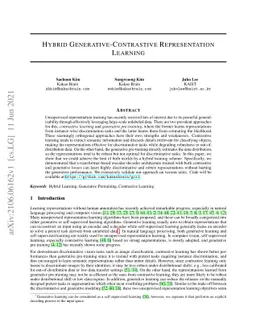 Hybrid Generative-Contrastive Representation Learning
