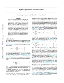 Taylor Expansion of Discount Factors