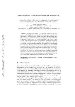 Inter-domain Multi-relational Link Prediction