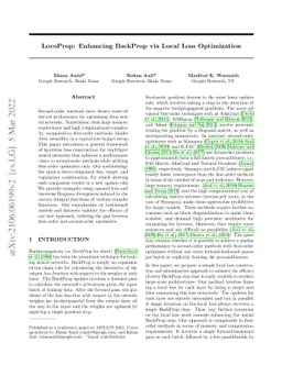 LocoProp: Enhancing BackProp via Local Loss Optimization
