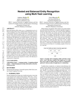 Nested and Balanced Entity Recognition using Multi-Task Learning