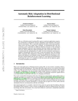 Automatic Risk Adaptation in Distributional Reinforcement Learning