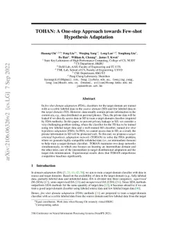 TOHAN: A One-step Approach towards Few-shot Hypothesis Adaptation