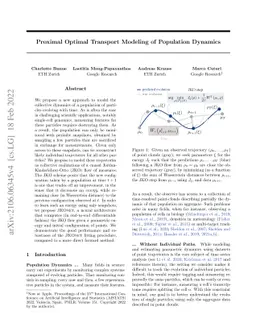 Proximal Optimal Transport Modeling of Population Dynamics