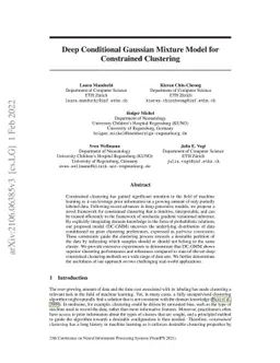 Deep Conditional Gaussian Mixture Model for Constrained Clustering