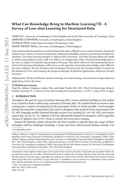 What Can Knowledge Bring to Machine Learning? -- A Survey of Low-shot
  Learning for Structured Data