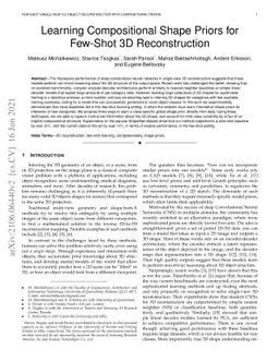 Learning Compositional Shape Priors for Few-Shot 3D Reconstruction