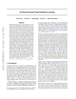 Keyframe-Focused Visual Imitation Learning