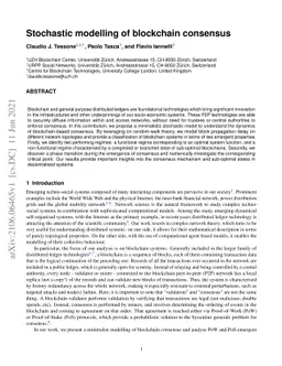 Stochastic modelling of blockchain consensus
