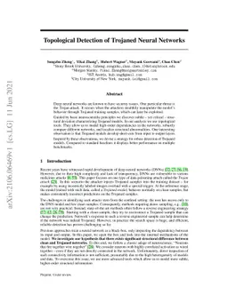 Topological Detection of Trojaned Neural Networks