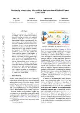 Writing by Memorizing: Hierarchical Retrieval-based Medical Report
  Generation