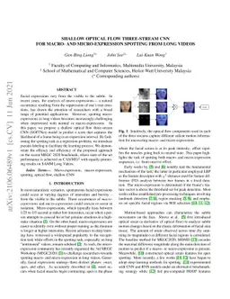Shallow Optical Flow Three-Stream CNN for Macro- and Micro-Expression
  Spotting from Long Videos