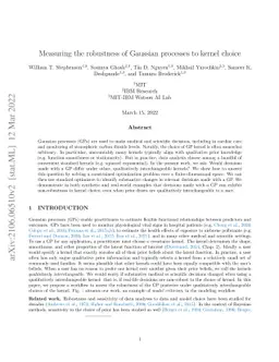 Measuring the robustness of Gaussian processes to kernel choice