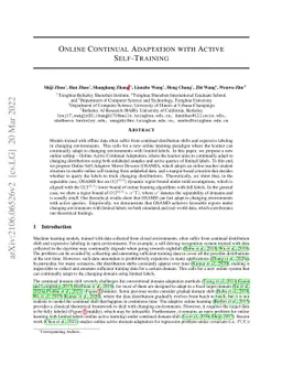 Online Continual Adaptation with Active Self-Training