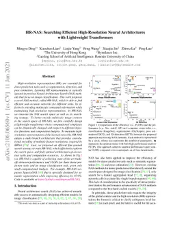 HR-NAS: Searching Efficient High-Resolution Neural Architectures with
  Lightweight Transformers