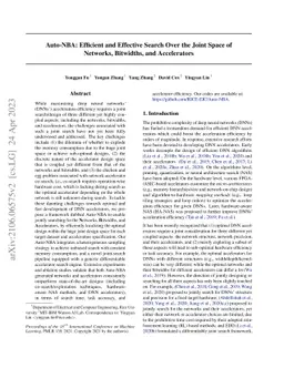 Auto-NBA: Efficient and Effective Search Over the Joint Space of Networks, Bitwidths, and Accelerators