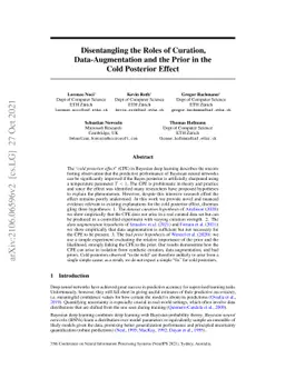 Disentangling the Roles of Curation, Data-Augmentation and the Prior in
  the Cold Posterior Effect