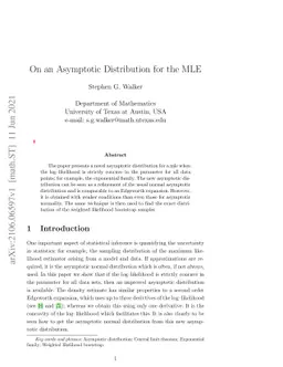 On an Asymptotic Distribution for the MLE