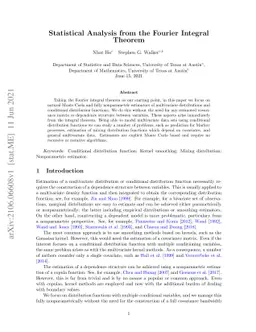 Statistical Analysis from the Fourier Integral Theorem
