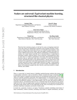 Scalars are universal: Equivariant machine learning, structured like
  classical physics