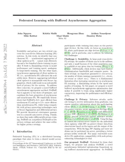 Federated Learning with Buffered Asynchronous Aggregation