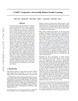 CARTL: Cooperative Adversarially-Robust Transfer Learning