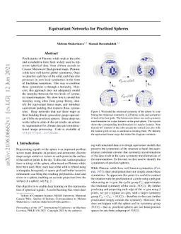 Equivariant Networks for Pixelized Spheres