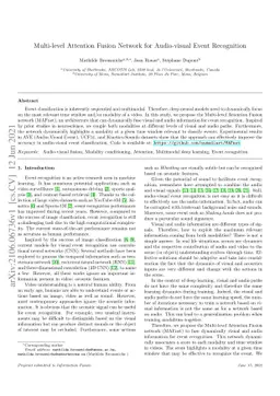 Multi-level Attention Fusion Network for Audio-visual Event Recognition