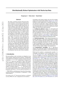 Distributionally Robust Optimization with Markovian Data