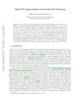 Tight FPT Approximation for Socially Fair Clustering