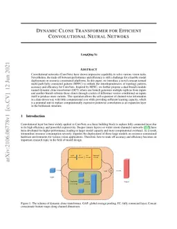 Dynamic Clone Transformer for Efficient Convolutional Neural Netwoks