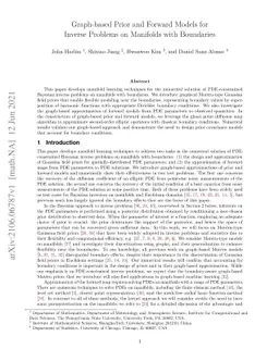 Graph-based Prior and Forward Models for Inverse Problems on Manifolds
  with Boundaries